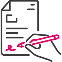 Vertrag unterschreiben Icon - APELOS Therapie
